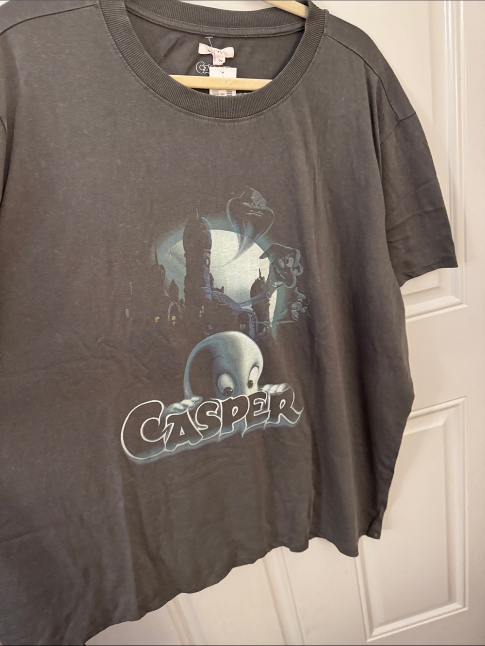 Maurices Charcoal Crewneck Tee with White Label Print